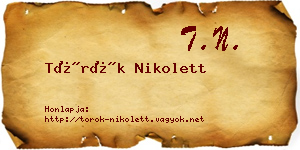 Török Nikolett névjegykártya