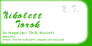 nikolett torok business card